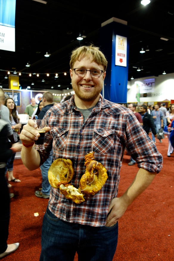 Next year we need pretzel necklaces, like this guy!
